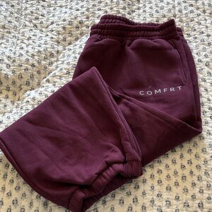 Maroon COMFRT Sweatpants